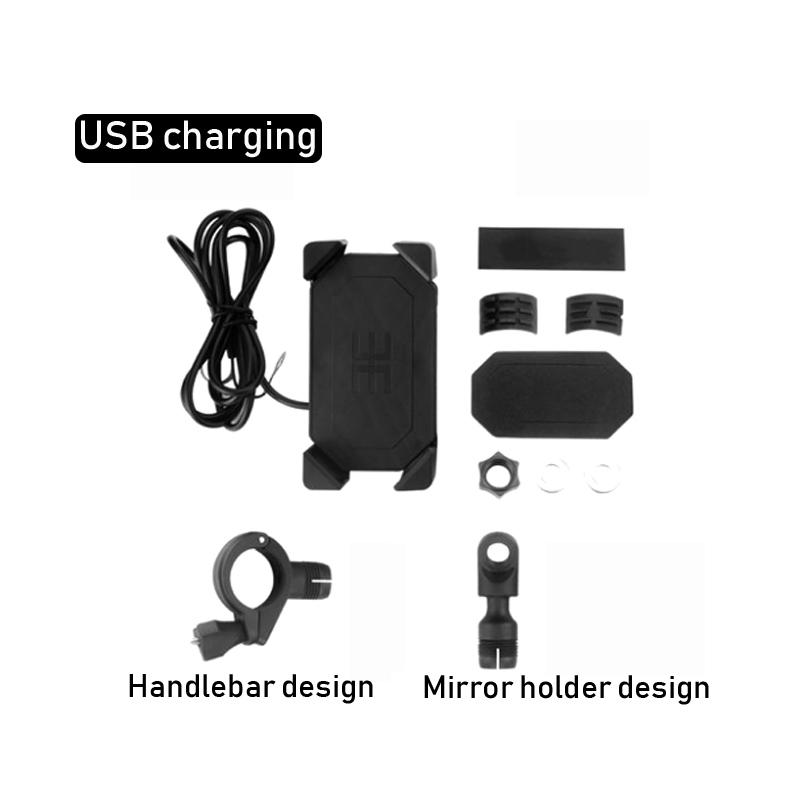 

Универсальный держатель для телефона на велосипеде и мотоцикле, подставка с зарядкой через USB, водостойкий GPS-навигатор, зажим на руль, подставка для 4-6 дюймов USB charging