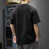 2025 Men's Summer Heavyweight Drop Shoulder T-Shirt - Trendy American Style Casual Solid Color Half Sleeve Top