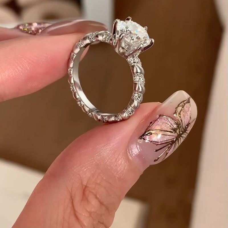 Stylish Geometric Open Ring With Dazzling Zircon Stone And Elegant Pearl For Women