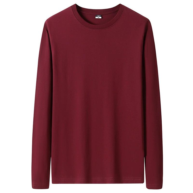 Long Tshirt Mens Cotton Sleeved For Spring And Autumn Loose Hoodie Base Coat For Autumn Clothes Mens Top