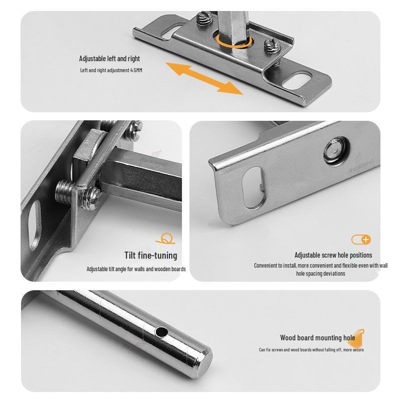 Invisible T-Shaped Shelf Brackets for Concealed Wall-Mounted Bookshelf Support