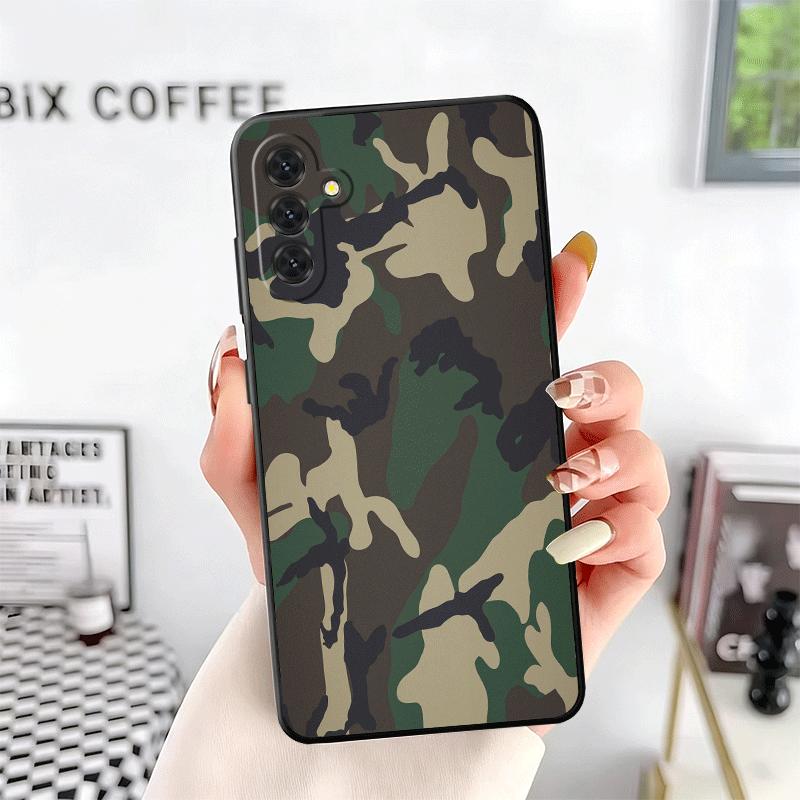 Camouflage Military Pattern Soft Phone Case for Samsung A17 A37 A57 A16 A26 A36 A56 A15 A25 A35 A55 A14 A24 A34 A54 A13 A23 A33