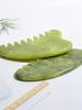 1PcJade Massage Comb Gua Sha Sawtooth Heart Comb Scraping Board Head Massager Natural Jade Comb Hair Brush Women Scalp Care Tool