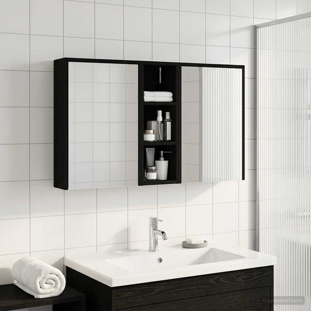 Bathroom Cabinet Set 3 Pcs 106 X 16 X 62.5 Cm Engineered Wood