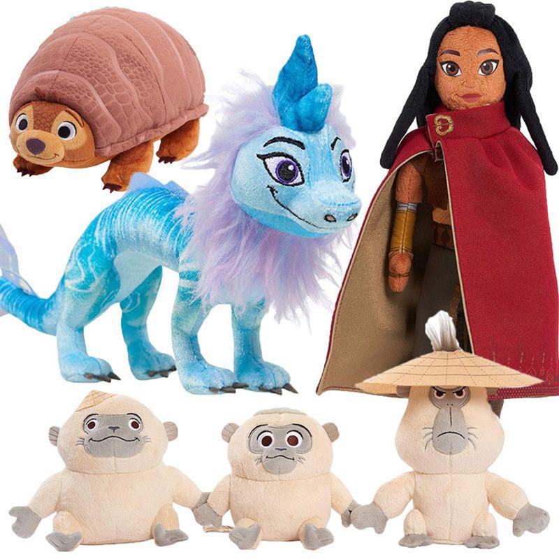 Adorable Raya And The Last Dragon Plush Set Featuring Soft Stuffed Tuk Tuk Monkey And Dyan Toys