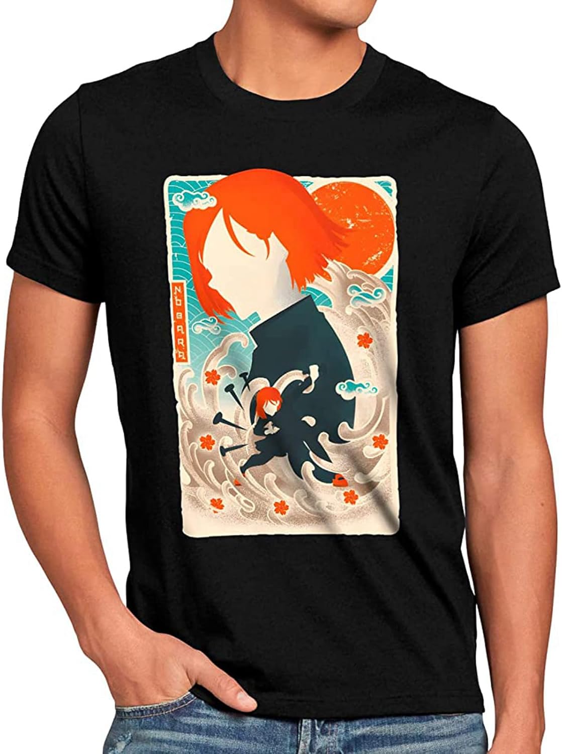 Nobara Art Herren T Shirt Kaisen Anime Japan Manga XS чёрный