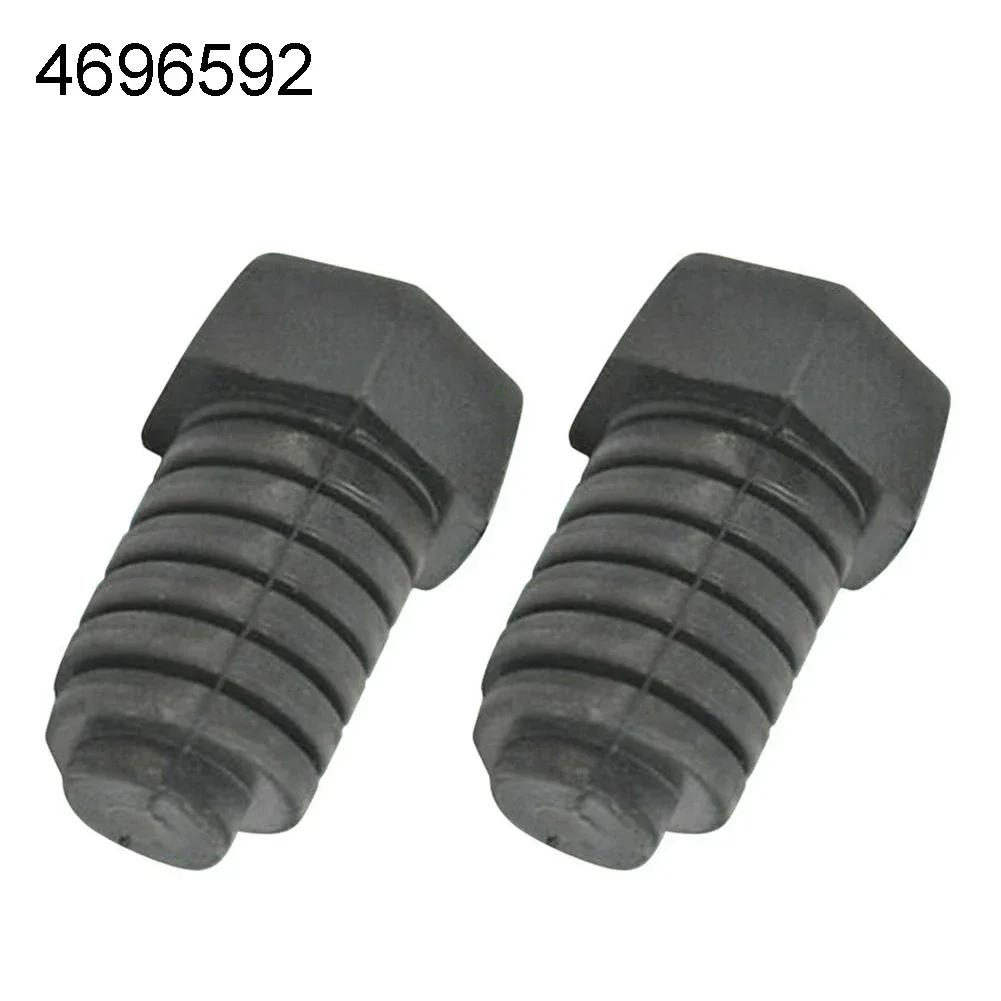 Hood Stop Parts Bumper Adjuster Front Plastic Replacement 2 Pcs 4696592 Practical For Chrysler For Ram 1995-20