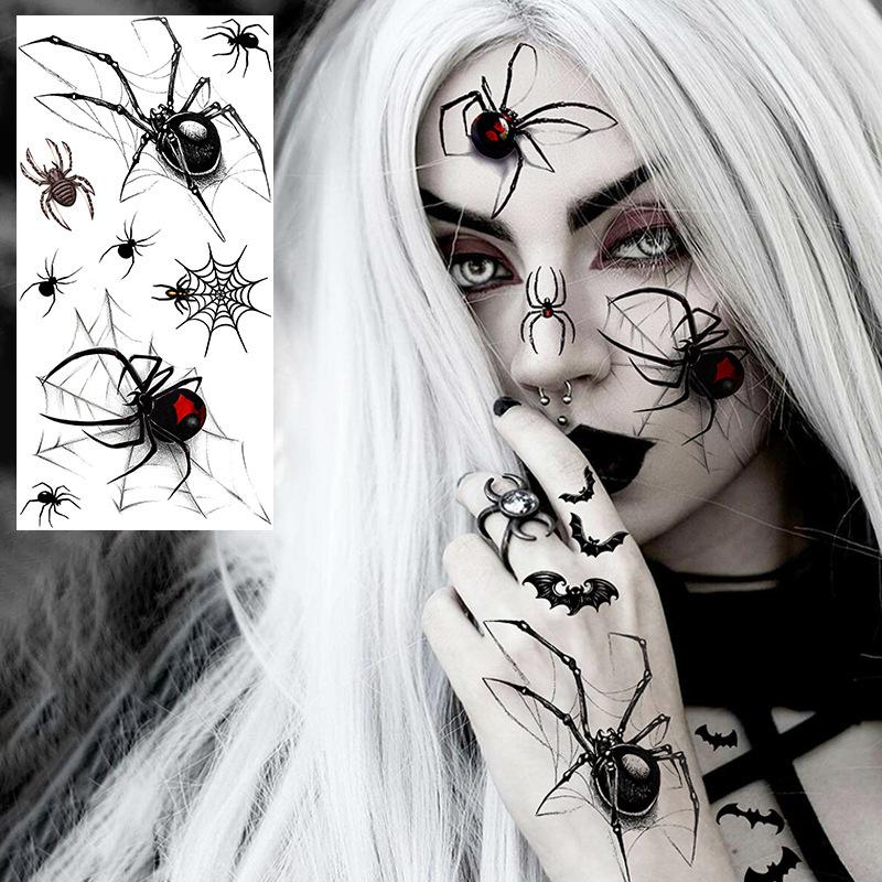 Black & White Snake Dragon Skull Waterproof Temporary Tattoo Sticker for Arm/Leg.