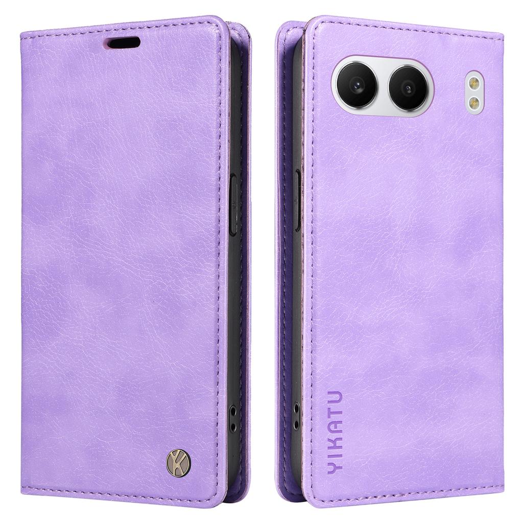 YIKATU YK-006 For OnePlus Nord 4 Case Wallet Litchi Grain Leather Phone Cover Magnetic Auto-Absorbed