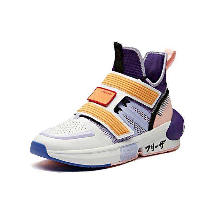 Anta Dragon Ball Super X  Frieza First Form High-Top Basketball Shoes Men Sneakers White Purple 11941602-1
