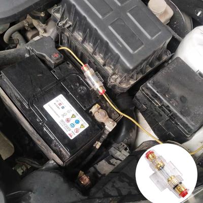 Držák pojistek pro úpravu autorádia 4-8 AWG a 10 AWG vodič s 60 AMP pojistkami 60A/80A Držák pojistek pro autorádio audio auto zesilovač