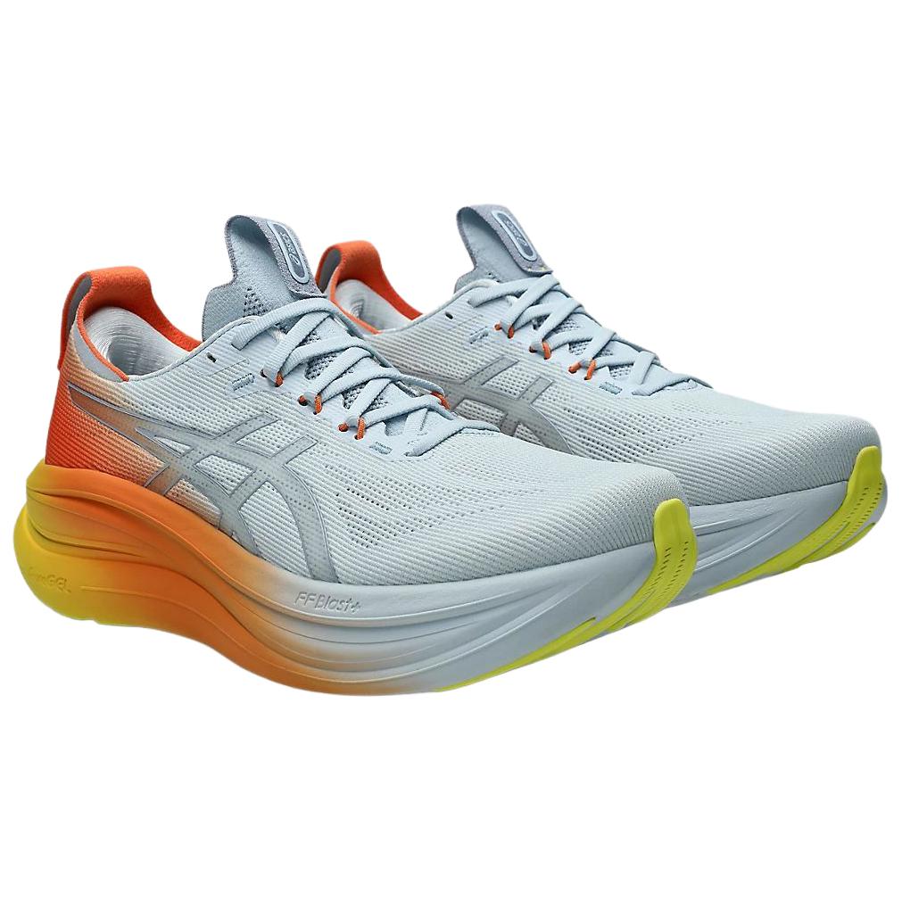 Asics Gel-Nimbus 28 Comfortable Breathable Running Shoes Men sneakers Blue Yellow Orange 1011C221-400