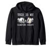 Campfire Wire Fox Terrier Dog "This Is My Camping" Zip Hoodie