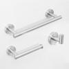 304 Stainless Steel Black Towel Rack 3-Piece Set Bathroom Towel Ring Tissue Hook Single Coat Hook