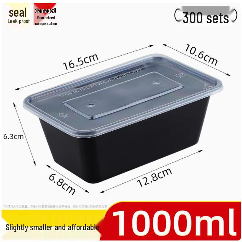 Saint Billa Disposable Rectangular Plastic Meal Boxes