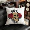 Band GGuns N Roses Pillow Case Antidustmite Pillowcase Invisible zipper silky short plush Sofa cushion cover