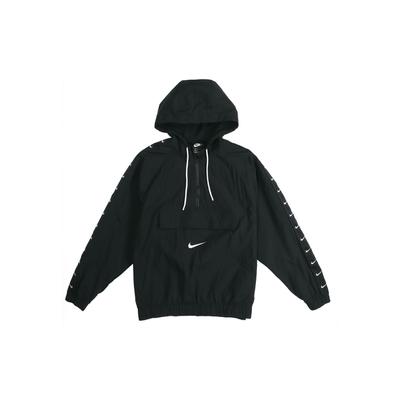 Giacca Sportiva con Cappuccio e Mezza Zip NSW Big Swoosh per la Primavera Uomo Giubbotti Nero CD0420-010