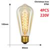 4Pcs Dimmable Retro Edison Light Bulb E27 AC220V 40W Vintage Industrial Decor Filament Bulb Lamps A19 ST64 T10 T45 G80 G95 G125