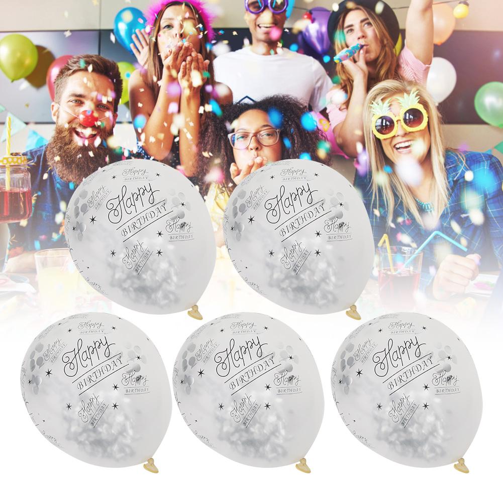 10Pcs Latex Transparent Balloon with   Words for Birthday Party Wedding Anniversary Decorate