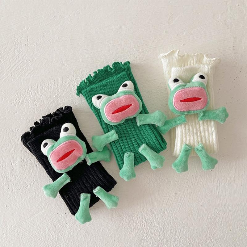 Stylish Funny Cartoon Leg Covers for Parties Or Cosplay Women Girls Cute 3D Stuffed Ugly Frogs Leg Warmers Boot Cuffs