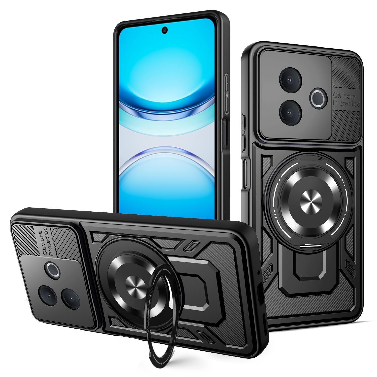 For Vivo Y39 Case Vivo Y39 5G Phone Cover Vivo Y39 Magnetic Armor Shockproof Ring Holder Case Magsafe Wireless Charge Cover vivo Y39 5G