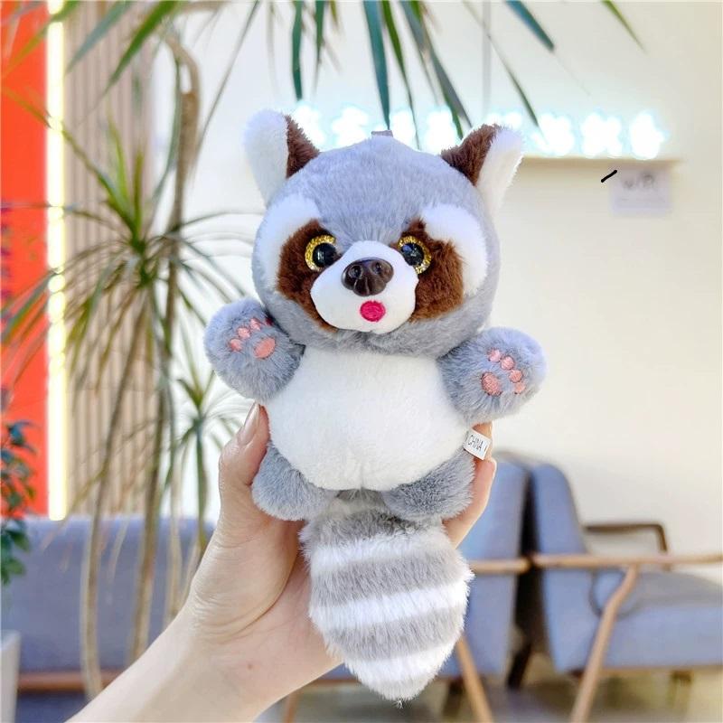 Niedlicher Cartoon Roter Panda Plüschtiere Anhänger Kleiner Waschbär Puppe Schlüsselanhänger Puppe Spielplatz Waschbär Stofftier Rucksack Dekoration Geschenke Kinder