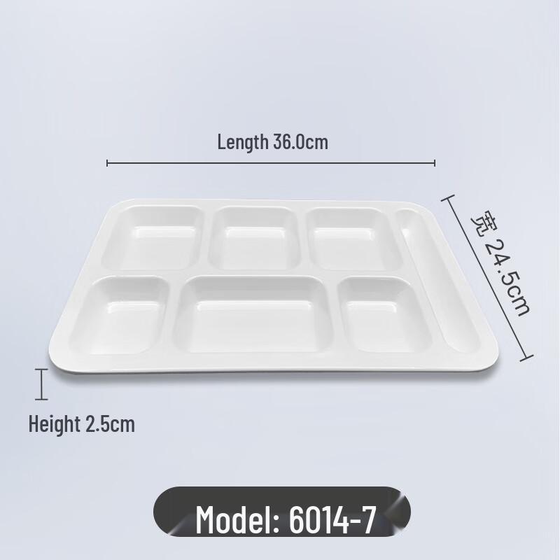 WOHO Melamine 6-Compartment Dining Tray