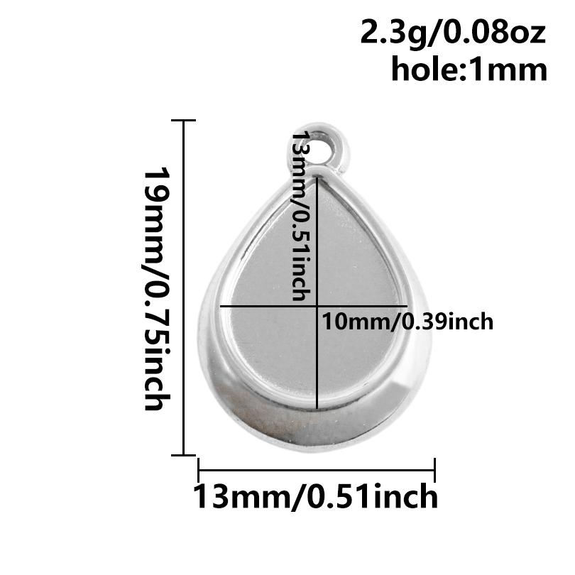 6 Stück Nicht verblassend Oval Quadrat Herz Anhänger Leere Tablett Basis Fassungen DIY Schmuckherstellung Zubehör Edelstahl Anhänger Charm Großhandel