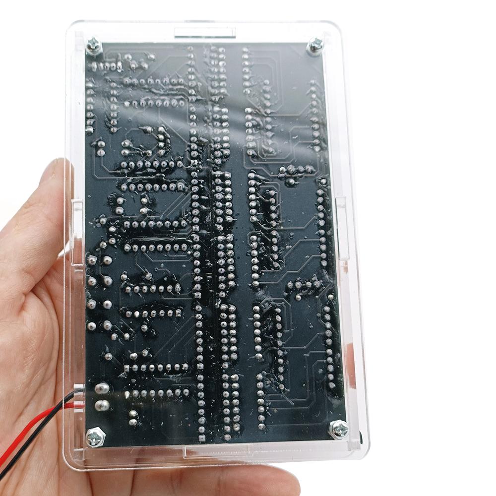 DC4.5V-5.5V 6-bit Digital Circuit Clock Kit with Case Electronic Clock Teaching and Practical Training Welding DIY Parts