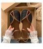 Roman sandals women's summer wear 2025 flat-bottomed bag head with holes shoes niche retro feet with small skirt shoes