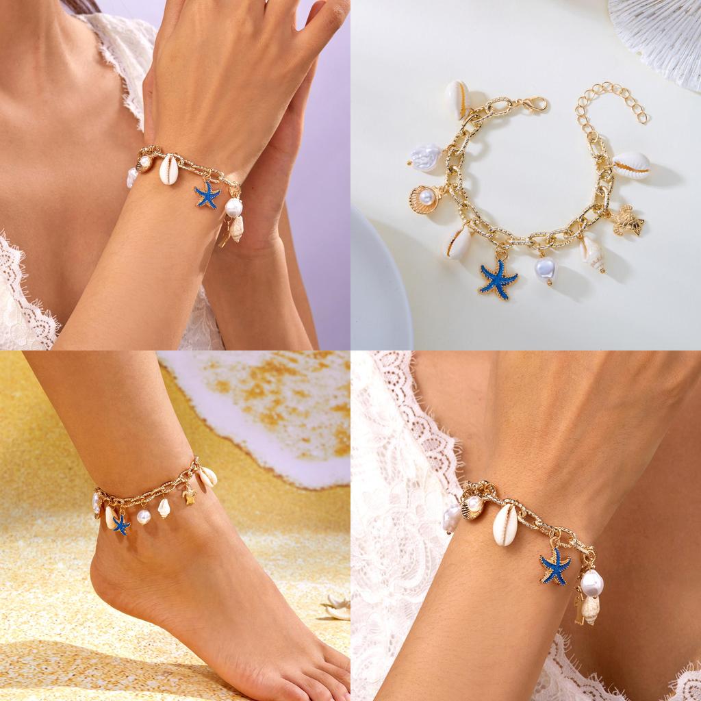 Bohemian Beach Shell Jewelry Summer Fashion Pearl Bracelet For Women