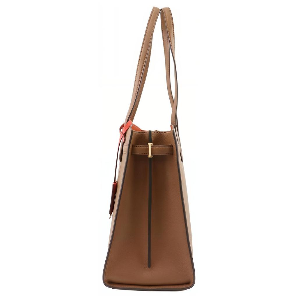 Tory Burch Walker Open Top Leather Shoulder Bag Women Handbags Camel 73623-909