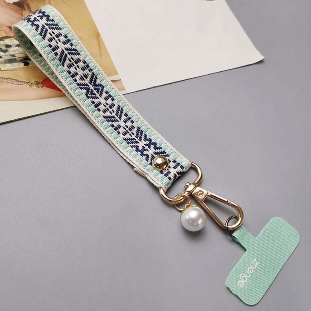 Retro Patterned Mobile Phone Strap Pearl Mobile Phone Lanyard  Mobile Phone Pendant