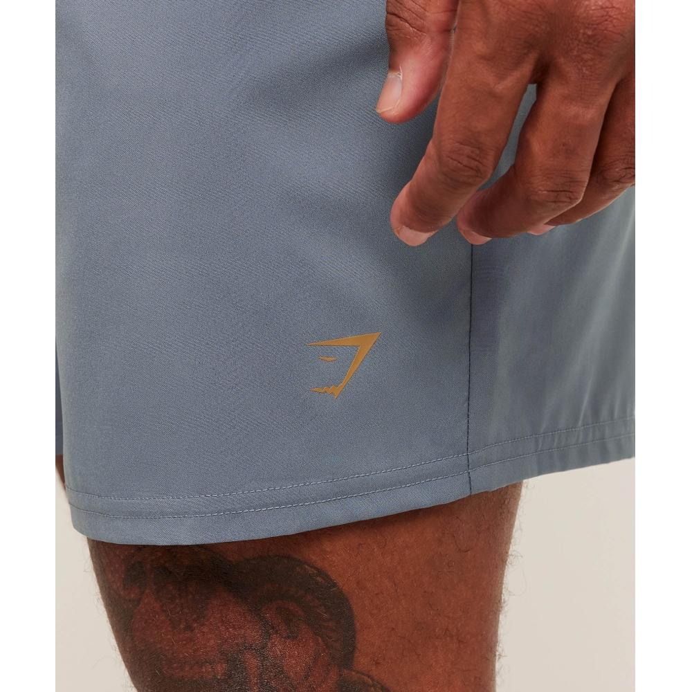 Gymshark Hybrid Graphic 7  Shorts Iron Blue A3c3x Uctm