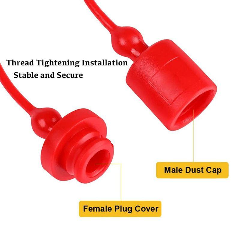 AEE2-Male Dust Cap And Female Plug Cover Fits Hydraulic Quick Disconnects Coupler ISO-B 3/4