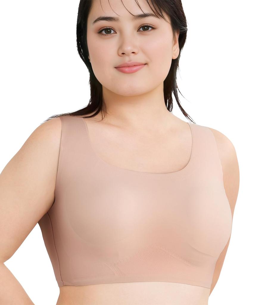 Gocochi Wireless Bra Supports a voluminous bust and creates an uplifted Available in sizes Bra Top CGG533 Half-Top [Wacoal] bustline. 3L-5L. Women's