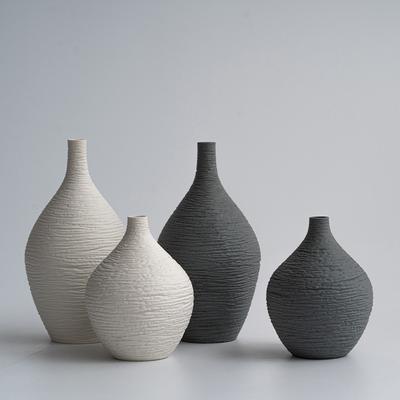 Simple Ceramic Vase Decoration Narrow Mouth Flower Pot Living Room Interior Office Desktop Gift