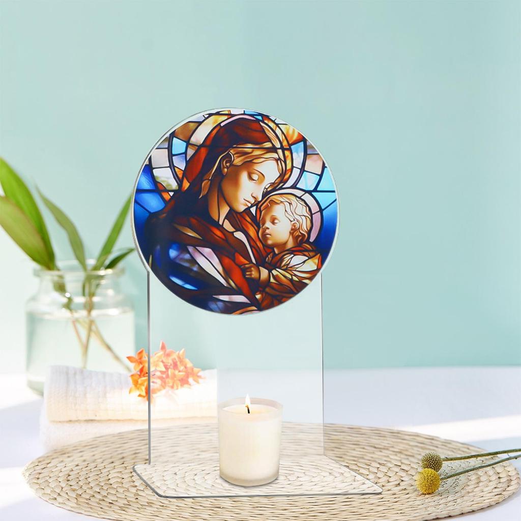 Acrylic Sign Candle Holder Desktop Ornament Tea Light Candle Holder for Mother Day