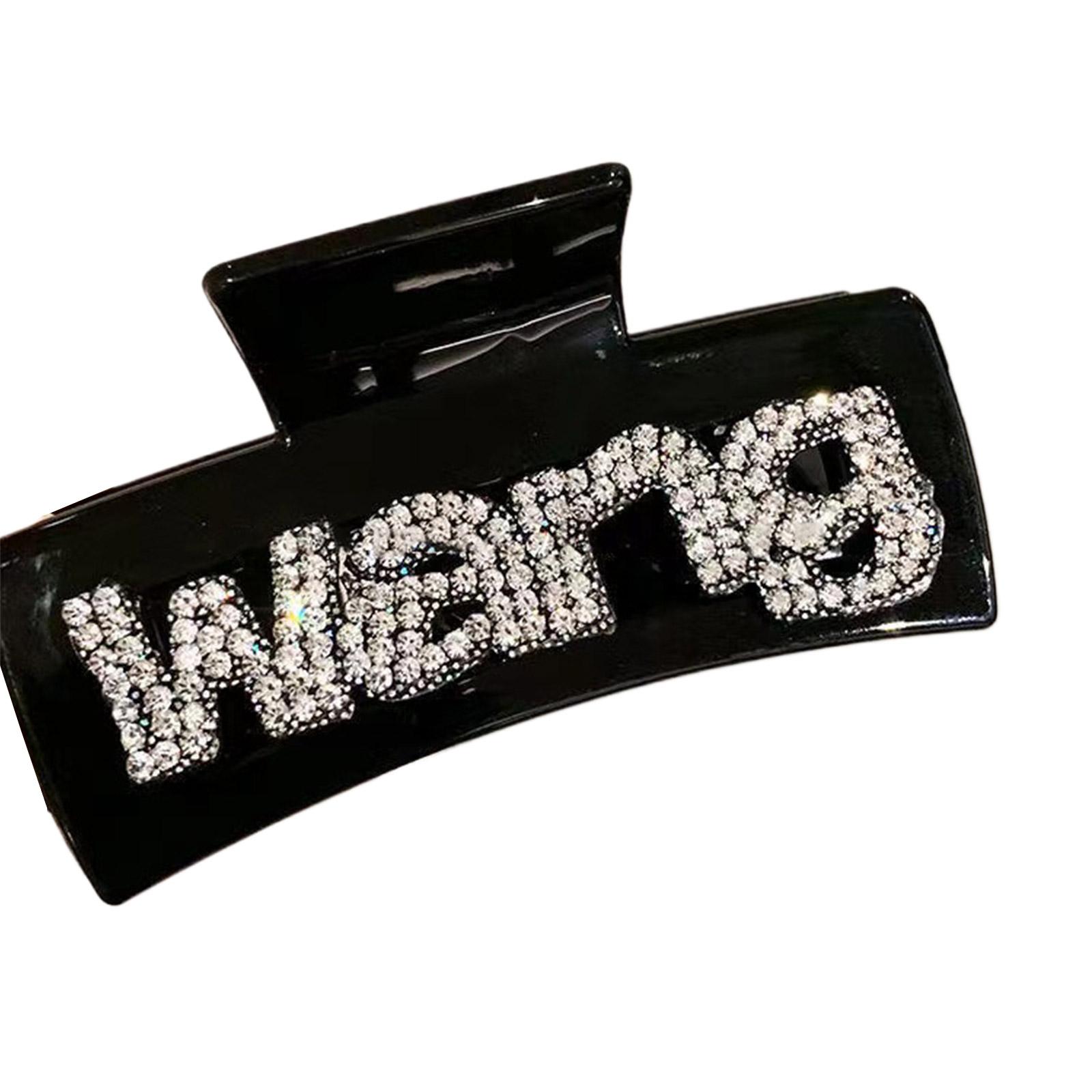 

Инс Стиль Стразы Буква Ванг Заколка для Волос Летний Хвост Женский Головной Убор Женские Аксессуары для Волос Элегантный Зажим для Волос чёрный