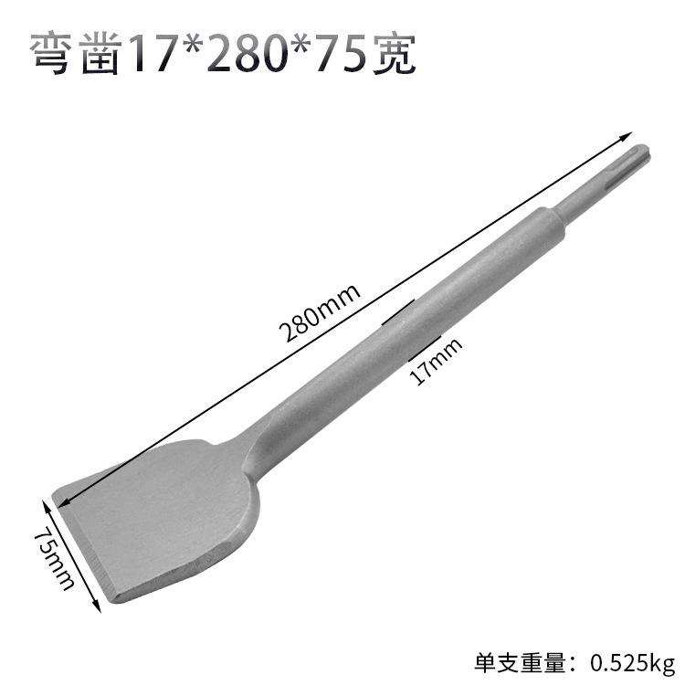 SDS-Plus Tile Chisel Cemented Carbide Electric Hammer Chisel Power Tool Accessories 15 Degree Tile Removal Chisel Scraper Bits