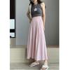 Retro Women's A-Line Midi Skirt - College Style, Versatile & Loose, Perfect for Summer