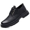 Tooling shoes men's four-season leather shoes men's casual shoes soft baseplate shoes