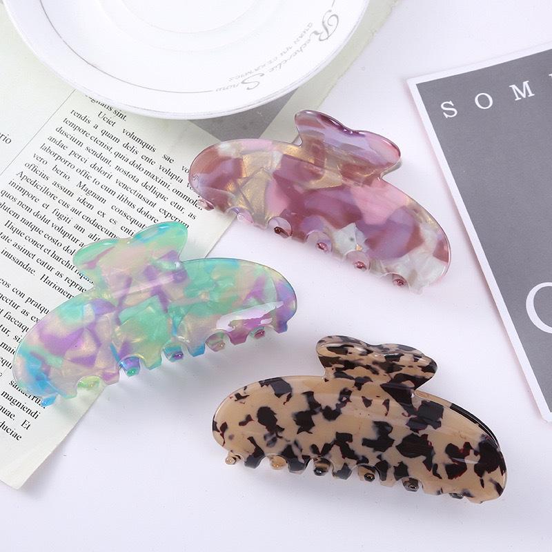 Colorful Acetate Large Dopamine Hair Claw - High-End Hairpin Accessory