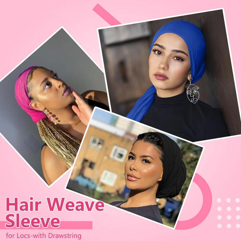 Hair Weave Sleeve For Locs Soft Strechy Hair Wraps Breathable Dreadlock Hair Cap Extra Long Tube For Haircare Top Sleep Wig Cap