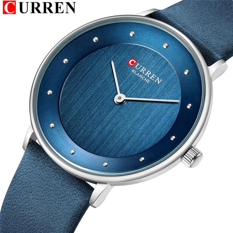 

CURREN Новые женские кожаные часы Модные часы Личность для женщин