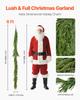 Christmas Garland, 1828 mm Realistic Norfolk Pine Garland, Evergreen Real Touch Artificial Faux Greenery Garlands, for Holiday Indoor Outdoor Xmas