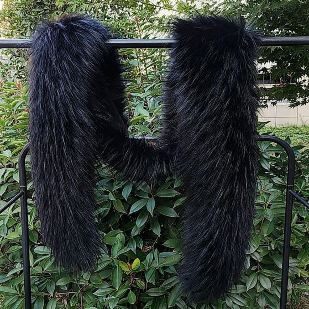 Long Scarf Unisex Imitation Fur Scarf Cold-proof Fox Hair Big Hair Collar Student Warm Neck Cover Tide