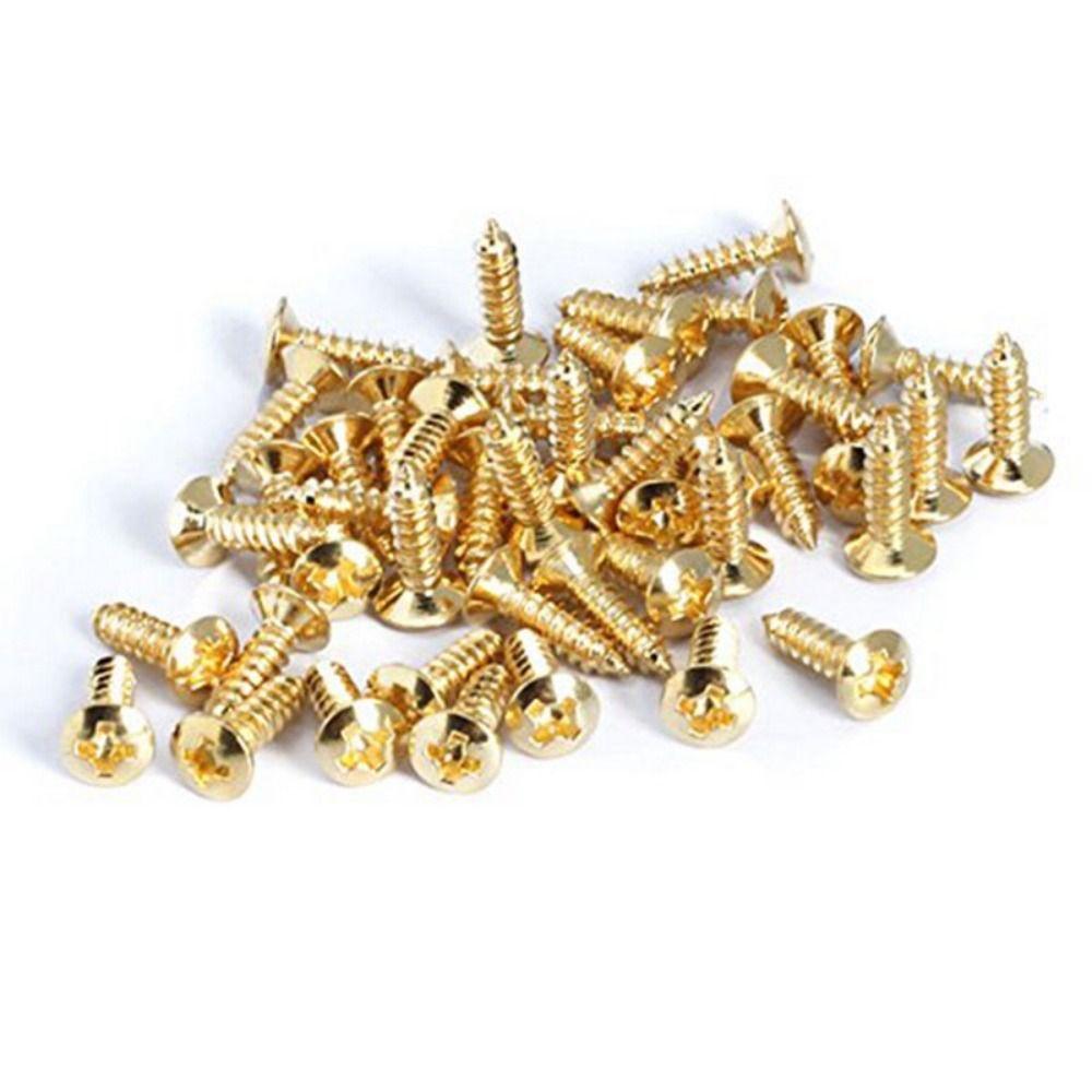 3*12mm Fixed Screw Gold Black Silver Guitar Bass Pickguard Screws Electric Guitar Screws