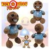 Kick The Buddy Plush Toy Crystal Soft Fur, Brown, 30cm Height, Pp Cotton Filling