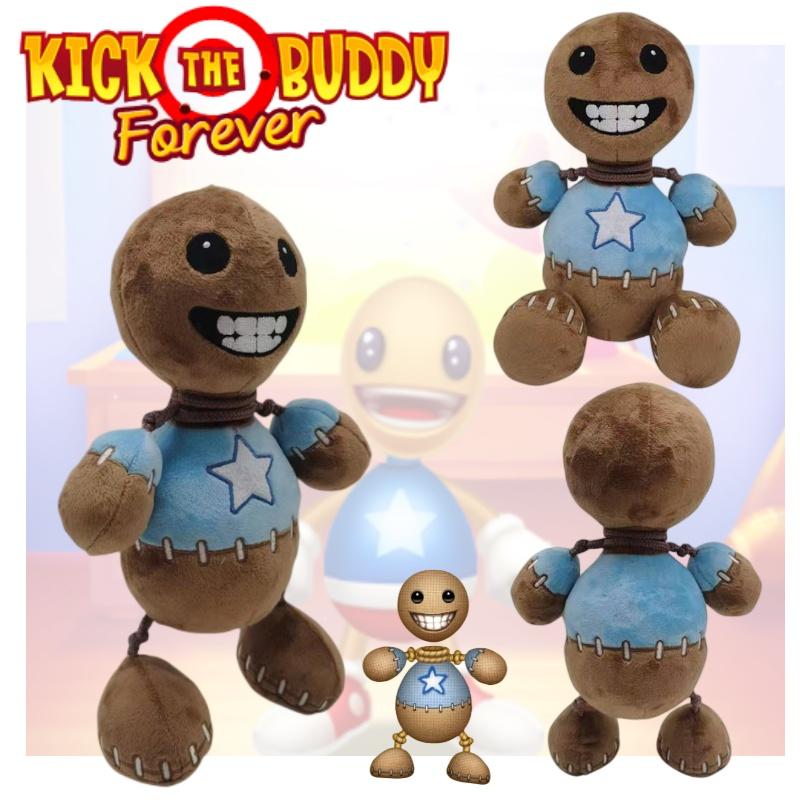Kick The Buddy Plush Toy Crystal Soft Fur, Brown, 30cm Height, Pp Cotton Filling
